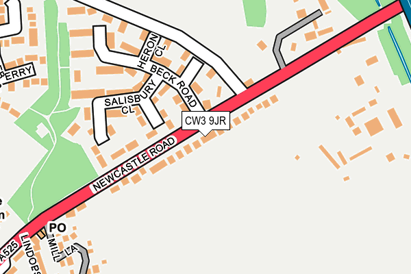 CW3 9JR map - OS OpenMap – Local (Ordnance Survey)