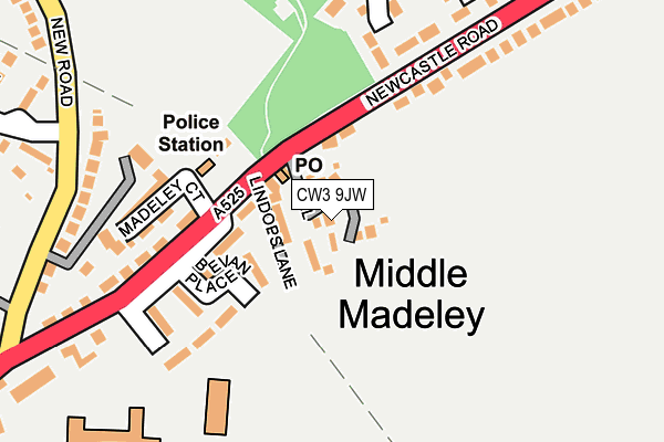 CW3 9JW map - OS OpenMap – Local (Ordnance Survey)