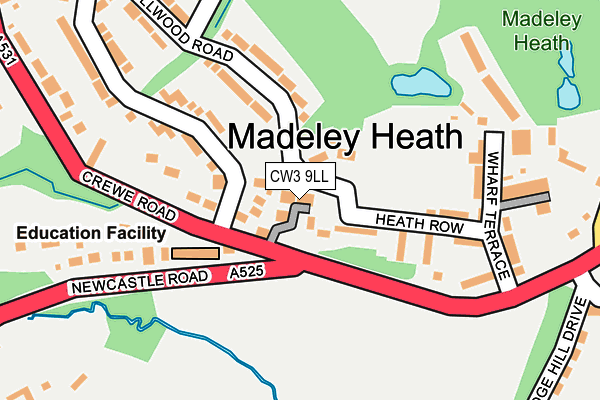 CW3 9LL map - OS OpenMap – Local (Ordnance Survey)