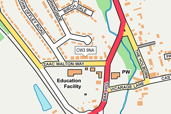 CW3 9NA map - OS OpenMap – Local (Ordnance Survey)