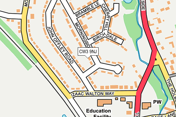 CW3 9NJ map - OS OpenMap – Local (Ordnance Survey)