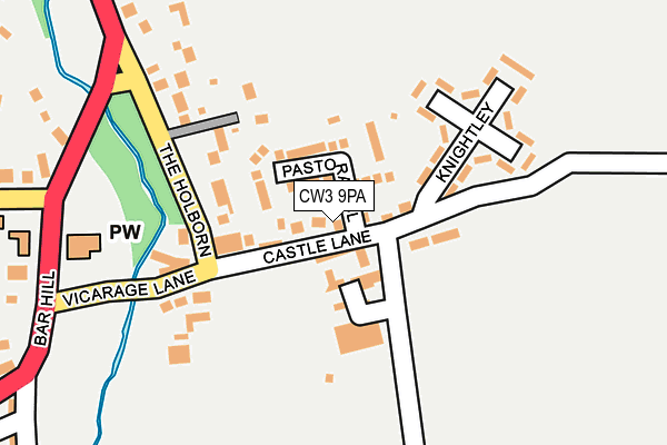 CW3 9PA map - OS OpenMap – Local (Ordnance Survey)