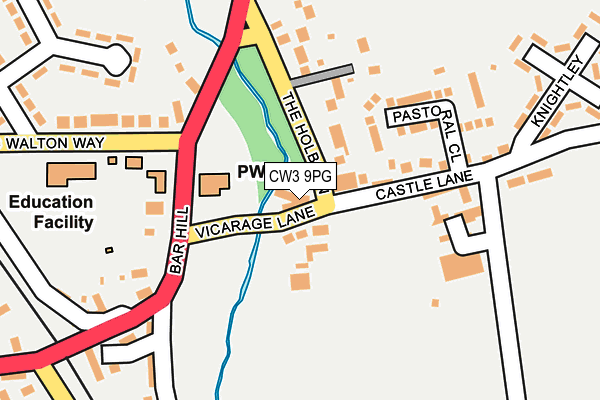 CW3 9PG map - OS OpenMap – Local (Ordnance Survey)