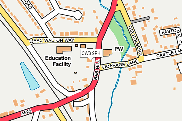 CW3 9PH map - OS OpenMap – Local (Ordnance Survey)