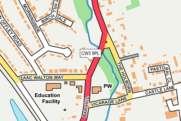CW3 9PL map - OS OpenMap – Local (Ordnance Survey)