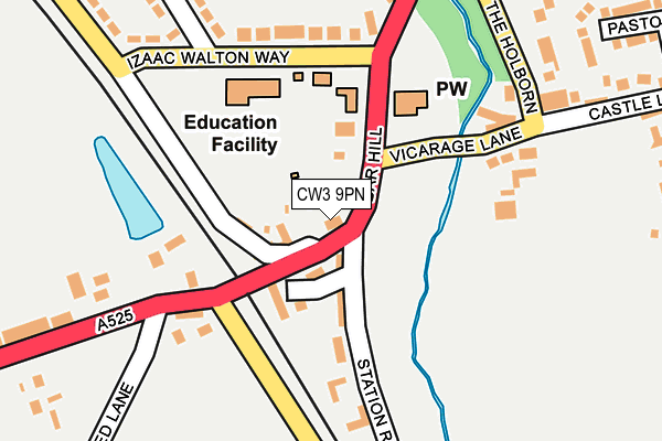 CW3 9PN map - OS OpenMap – Local (Ordnance Survey)