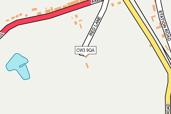 CW3 9QA map - OS OpenMap – Local (Ordnance Survey)