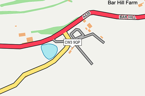 CW3 9QP map - OS OpenMap – Local (Ordnance Survey)