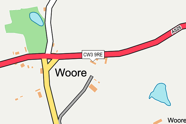 CW3 9RE map - OS OpenMap – Local (Ordnance Survey)