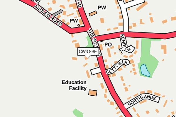 CW3 9SE map - OS OpenMap – Local (Ordnance Survey)