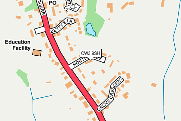 CW3 9SH map - OS OpenMap – Local (Ordnance Survey)