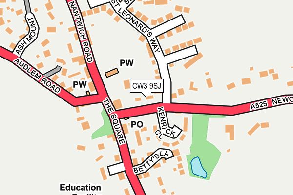 CW3 9SJ map - OS OpenMap – Local (Ordnance Survey)