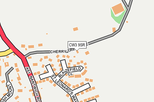 CW3 9SR map - OS OpenMap – Local (Ordnance Survey)