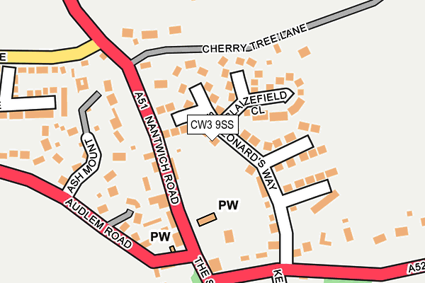 CW3 9SS map - OS OpenMap – Local (Ordnance Survey)