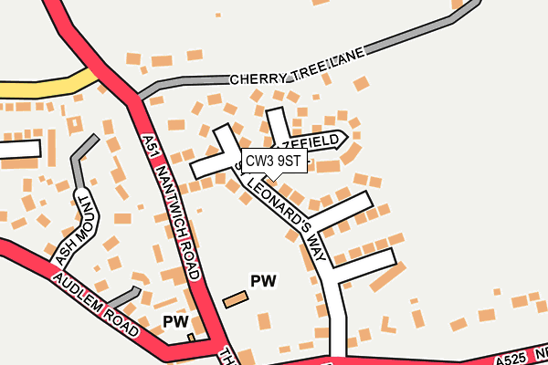 CW3 9ST map - OS OpenMap – Local (Ordnance Survey)