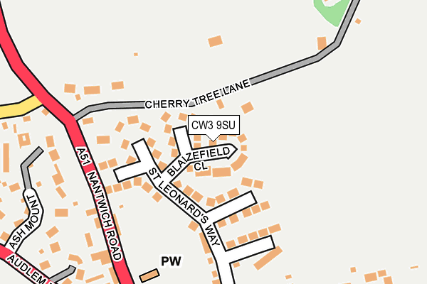 CW3 9SU map - OS OpenMap – Local (Ordnance Survey)