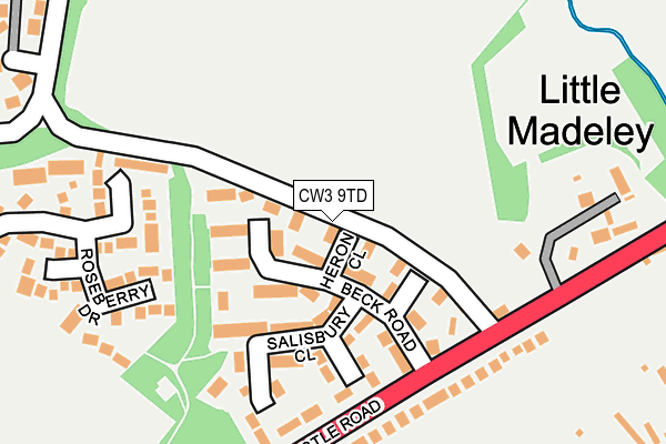 CW3 9TD map - OS OpenMap – Local (Ordnance Survey)