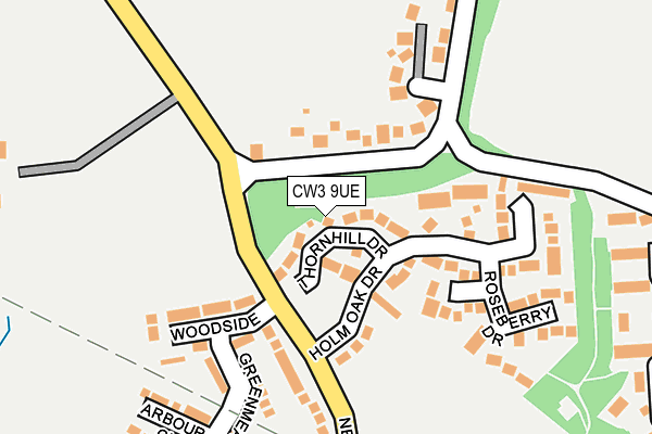 CW3 9UE map - OS OpenMap – Local (Ordnance Survey)