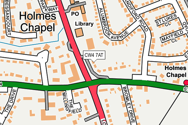 CW4 7AT map - OS OpenMap – Local (Ordnance Survey)