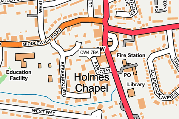 Map of THE PET RETREAT HOLMES CHAPEL LIMITED at local scale