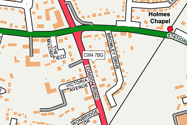 CW4 7BG map - OS OpenMap – Local (Ordnance Survey)