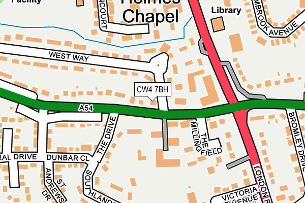 CW4 7BH map - OS OpenMap – Local (Ordnance Survey)