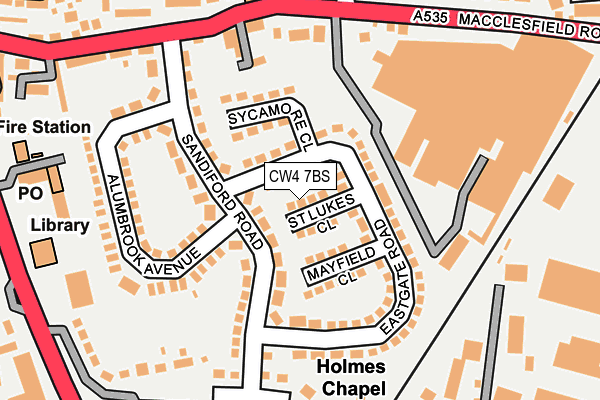 CW4 7BS map - OS OpenMap – Local (Ordnance Survey)