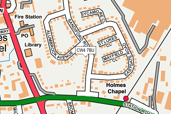 CW4 7BU map - OS OpenMap – Local (Ordnance Survey)