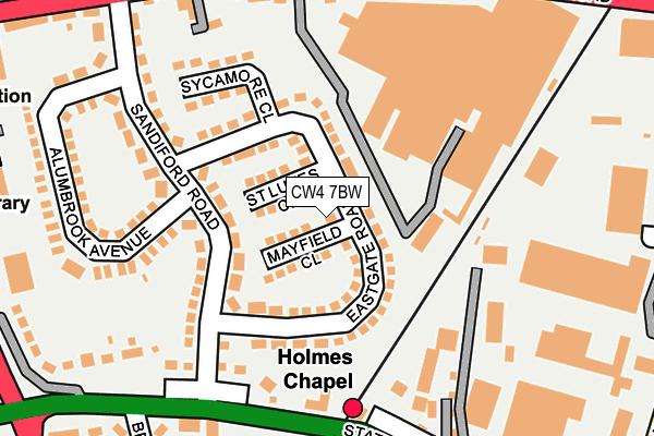 CW4 7BW map - OS OpenMap – Local (Ordnance Survey)