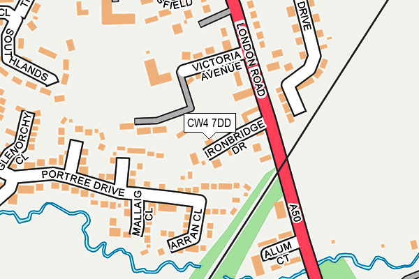 CW4 7DD map - OS OpenMap – Local (Ordnance Survey)