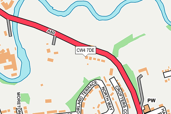 CW4 7DE map - OS OpenMap – Local (Ordnance Survey)