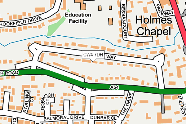 CW4 7DH map - OS OpenMap – Local (Ordnance Survey)