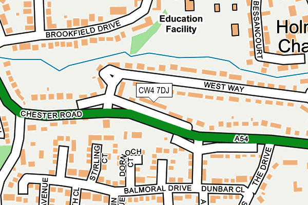 CW4 7DJ map - OS OpenMap – Local (Ordnance Survey)