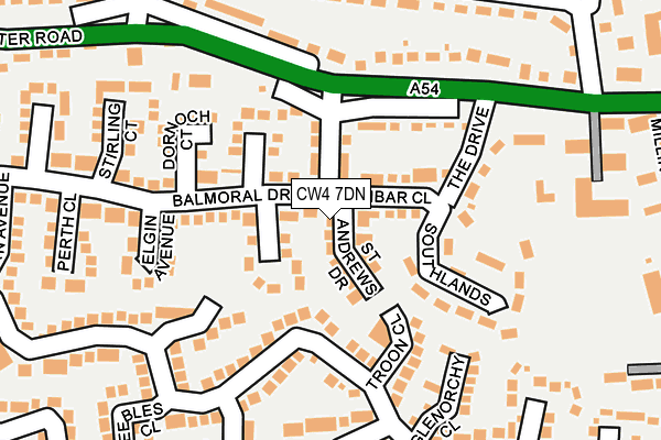 CW4 7DN map - OS OpenMap – Local (Ordnance Survey)