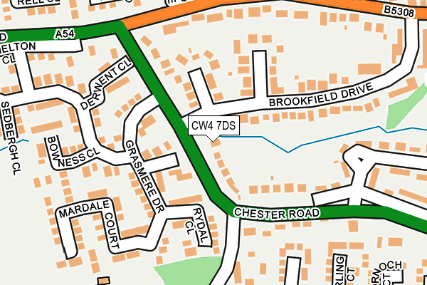 CW4 7DS map - OS OpenMap – Local (Ordnance Survey)