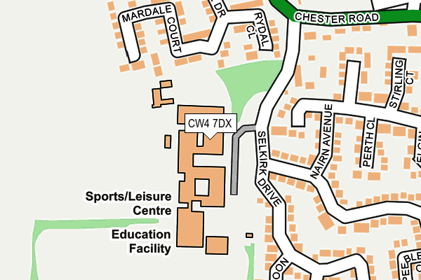 CW4 7DX map - OS OpenMap – Local (Ordnance Survey)