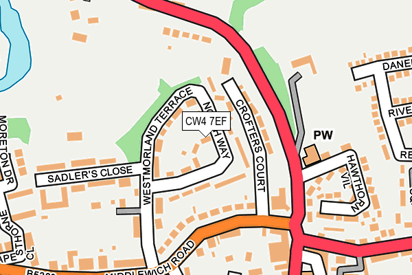 CW4 7EF map - OS OpenMap – Local (Ordnance Survey)