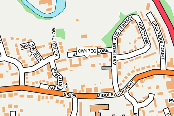 CW4 7EG map - OS OpenMap – Local (Ordnance Survey)