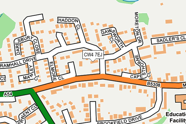 CW4 7EJ map - OS OpenMap – Local (Ordnance Survey)