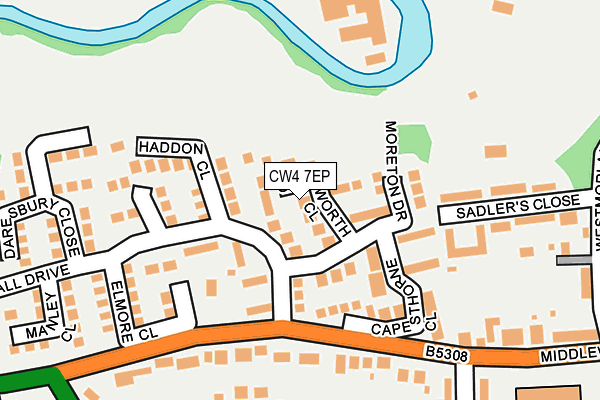 CW4 7EP map - OS OpenMap – Local (Ordnance Survey)