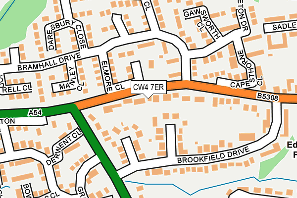 CW4 7ER map - OS OpenMap – Local (Ordnance Survey)