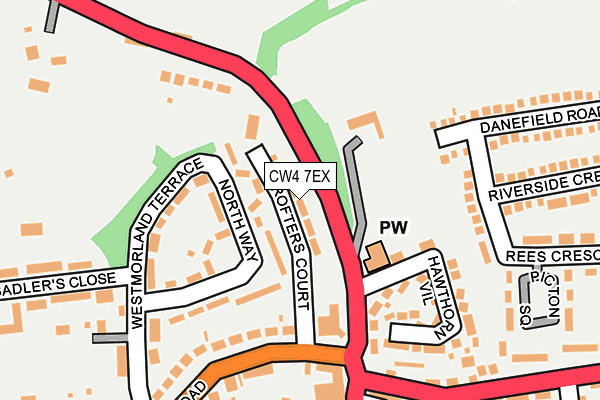 CW4 7EX map - OS OpenMap – Local (Ordnance Survey)