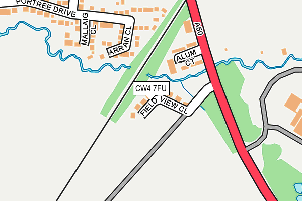 CW4 7FU map - OS OpenMap – Local (Ordnance Survey)