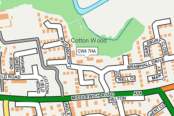 CW4 7HA map - OS OpenMap – Local (Ordnance Survey)