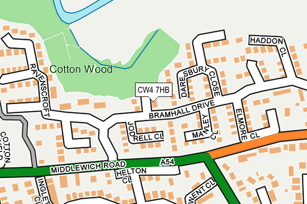 CW4 7HB map - OS OpenMap – Local (Ordnance Survey)
