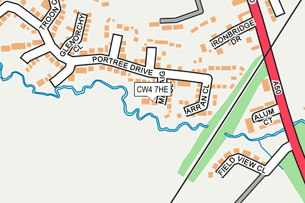 CW4 7HE map - OS OpenMap – Local (Ordnance Survey)