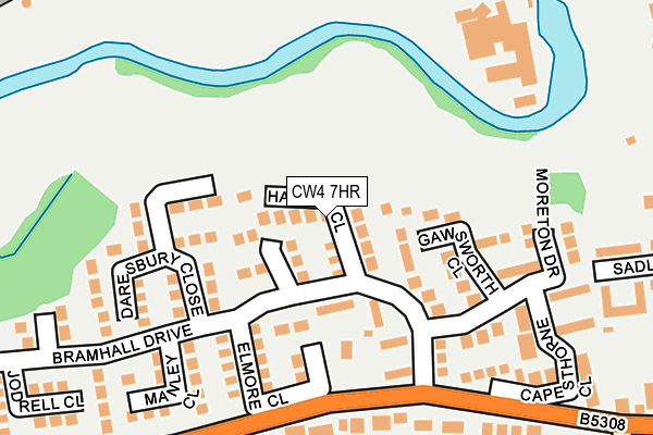 CW4 7HR map - OS OpenMap – Local (Ordnance Survey)