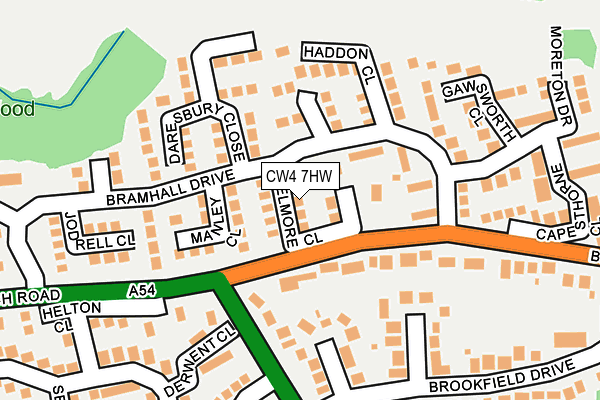 CW4 7HW map - OS OpenMap – Local (Ordnance Survey)