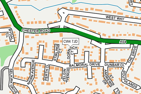 CW4 7JD map - OS OpenMap – Local (Ordnance Survey)