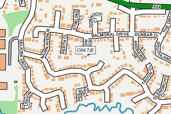 CW4 7JE map - OS OpenMap – Local (Ordnance Survey)